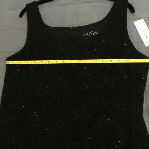 2Piece Alex Evenings Black Dress with Gorgeous Topper, NWT, Size 16 - Picture 12 of 16